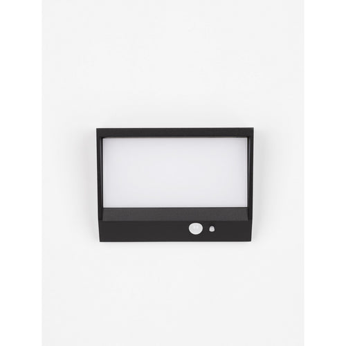 Merano Boston Buiten Bewegingssensor Wandlamp Antraciet Aluminium, Frost Acryl LED 2W 104Lm 3000K IP65 Geschakeld