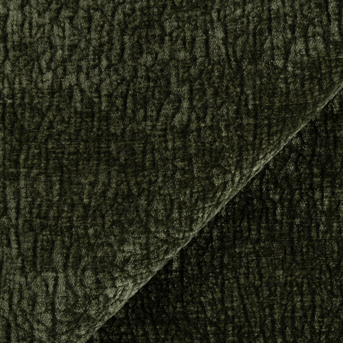 Premium Interiors - Bank LUSH - fluweel met motieven kaki-groen 205cm