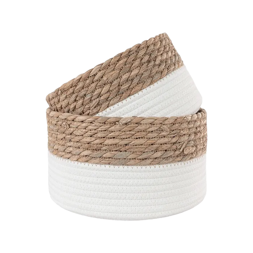 Artichok Feline katoenen manden wit - set van 2 - vtwonen shop