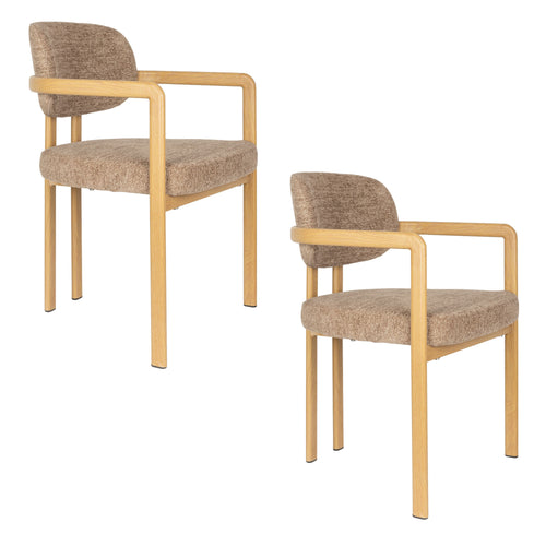 Housecraft Living Simo Eetkamerstoelen Armleuning - Set van 2