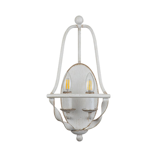 Elstead Quoizel Bradbury Candle Wandlamp Antiek Wit