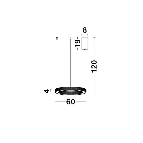 Merano Cincinnati Geïntegreerde LED Hanglamp Plafondlamp Antiek Goud Messing Aluminium LED 60W 3530Lm 3000K