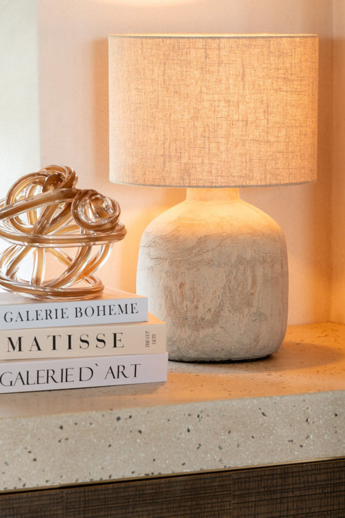 J-Line lamp Mia - keramiek/terracotta - beige - small