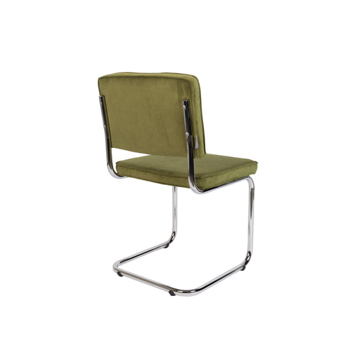 Zuiver Ridge Rib Eetkamerstoelen Groen - Set van 2 - vtwonen shop