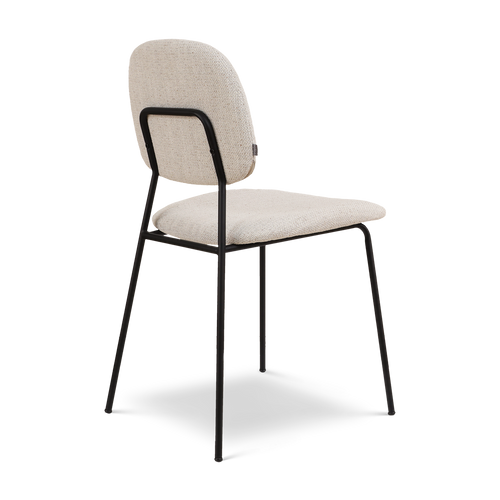 Nolon Jasmijn Eetkamerstoel Beige Melange - Zwart - vtwonen shop