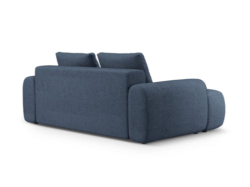 Cosmopolitan Design Bank Linz 3-zits, structurele stof donkerblauw - 100x200x84cm