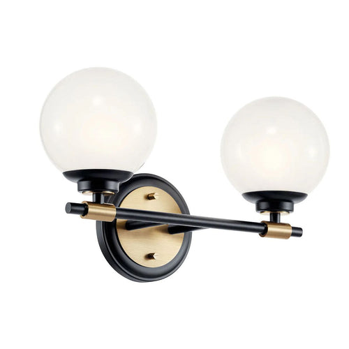 Badezimmer-Wandleuchte Modern Schwarz, Champagner Bronze 3000K IP44 2x G9