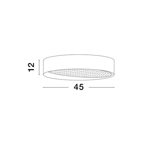 Merano Houston Geïntegreerde LED Semi Flush Light Sandy Zwart Aluminium LED 30W 230V 2238Lm 3000K
