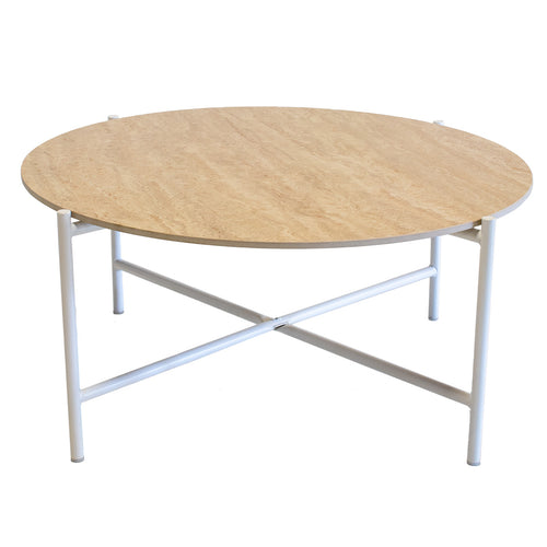 Giga Meubel Salontafel Abano - Wit Metaal - Sintered Stone - Set van 2 - vtwonen shop