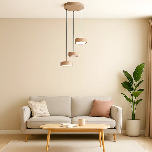 Freelight hanglamp Alieno - 3 lichts - 33  x 150   cm - beige - vtwonen shop