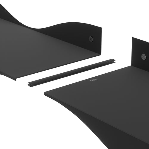 Umbra wandplanken, set van 2, Surf - 30 x 46 x 8 cm - Zwart