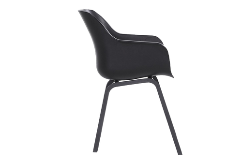 Hartman Tuinstoel Sophie - Zwart Kunststof - Set Van 2