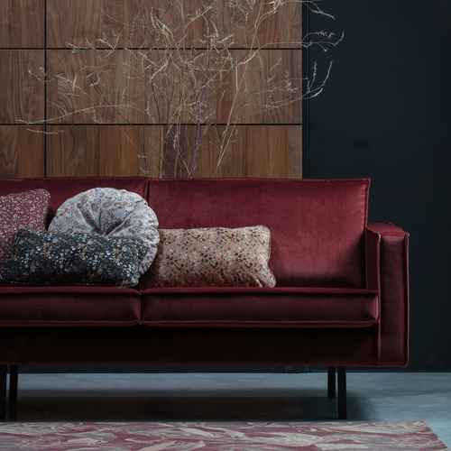 WOOOD 3-zits bank Rodeo - Velvet - Chestnut - 85x277x86 - vtwonen shop