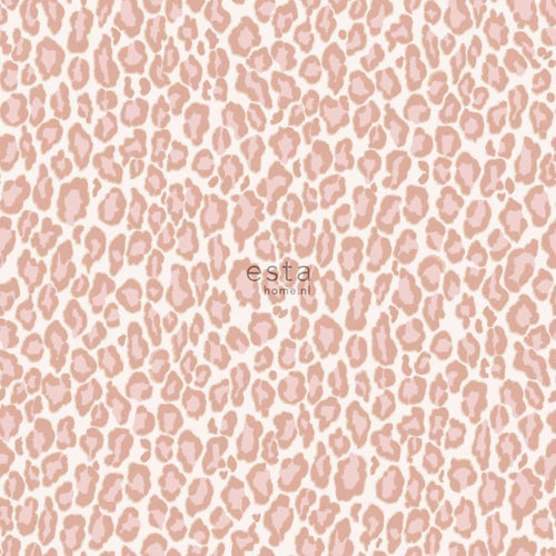 ESTAhome behang panterprint perzik roze - 53 cm x 10.05 m - 128821