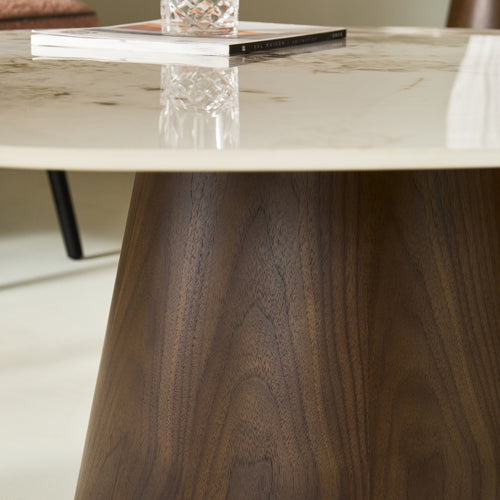 Signature - ALESSANDRA Tafel - Bruin - 45x90x90 cm