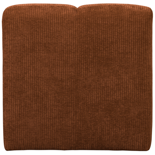 WOOOD eetbankje 84cm met rugleuning Mojo - Ribstof - Roestbruin