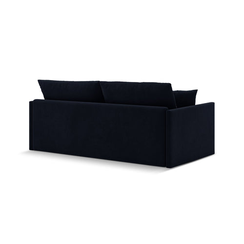 Cosmopolitan Design - Converteerbare bank Shannon 3-zits, flueel koningsblauw - 94x209x87cm
