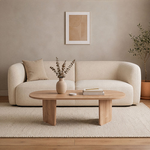 Calicosy - AMELIA Tafel - Licht hout - 130x65x40 cm