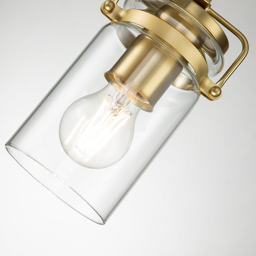 Elstead Kichler Brinley Koepel Hangende Plafondlamp Geborsteld Messing