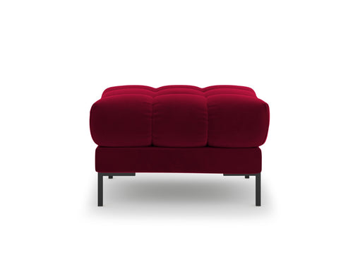 Cosmopolitan Design Poef Bali flueel, rood - 60x60x41cm