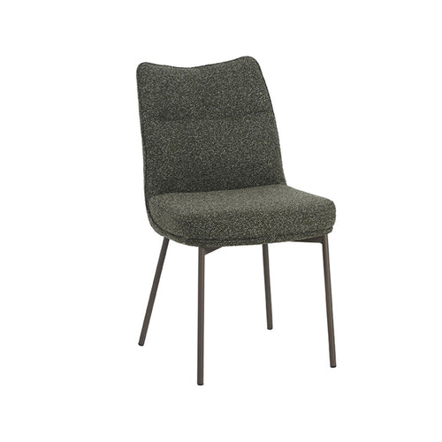 LABEL51 Eetkamerstoel Lennon - Donkergroen Bouclé - Set van 2 - vtwonen shop