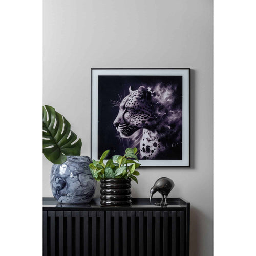 Present Time wanddecoratie Leopard - zwart - 2x50x50cm - vtwonen shop