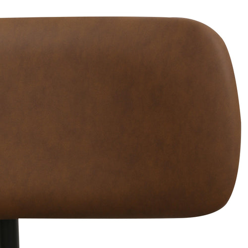 Furnhouse bureaustoel Roxy - Donkerbruin - Kunstleer - 57x56x74