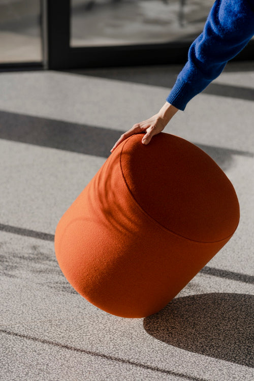 noo.ma FOLK Poef - Terracotta Wool