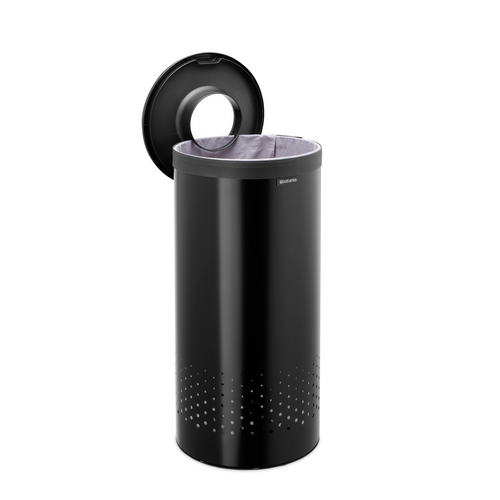 Brabantia Wasbox - 35L - kunststof deksel - matt black - vtwonen shop