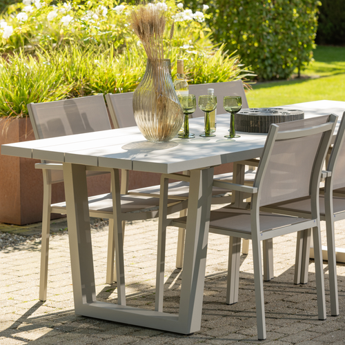 WOOOD tuintafel Bear - Aluminium - Zand - 75x240x87