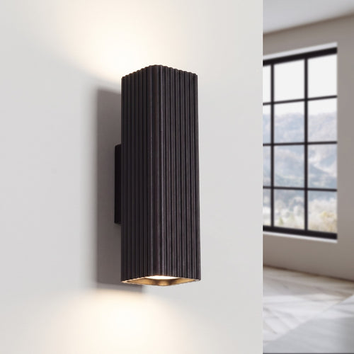 Sollux Lighting Wandlamp RAYO 20 zwart - 6x8x20cm