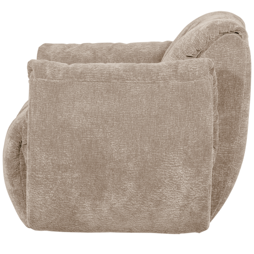 WOOOD draaifauteuil Baggy - 3D Chenille - Zand - 81x104x84 - vtwonen shop