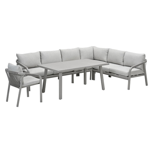 Garden Impressions lounge dining set Tarera taupe - 6-delig - incl stoel