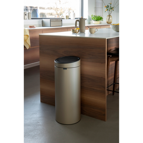 Brabantia Touch Bin New afvalemmer, 30 liter, kunststof binnenemmer - Metallic Gold