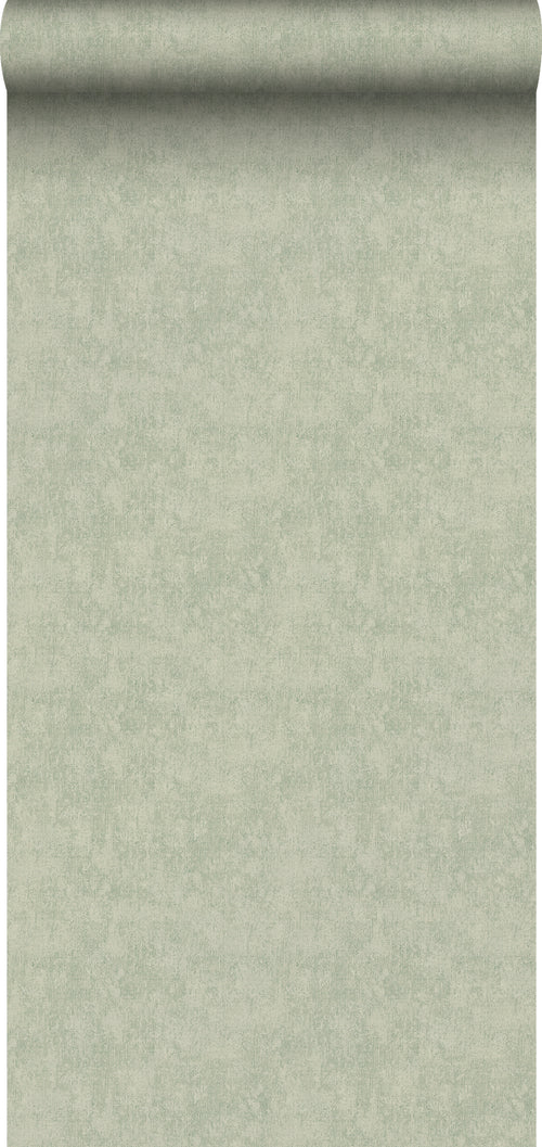 Sanders & Sanders behang linnenstructuur vergrijsd mintgroen - 280 x 275 cm - 640269 - vtwonen shop