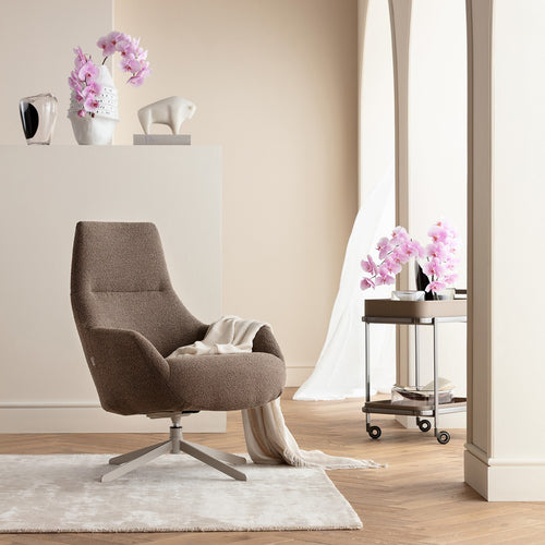Kare Design Draaifauteuil Mimi bruin