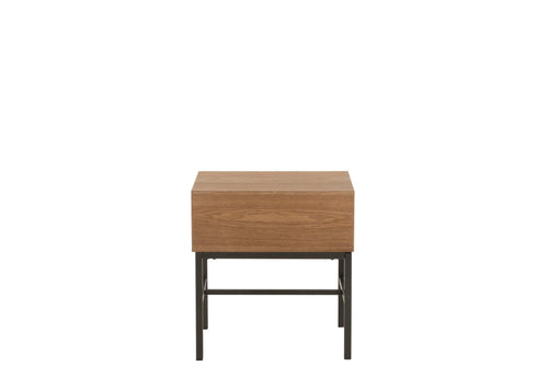 J-Line bijzettafel Op Onderstel - hout/metaal - naturel