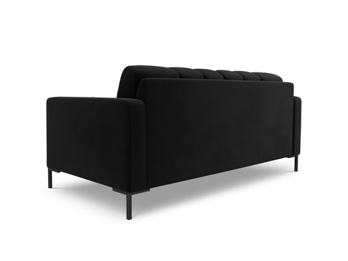 Cosmopolitan Design Bank Bali 2-zits, flueel, zwart - 96x152x75cm