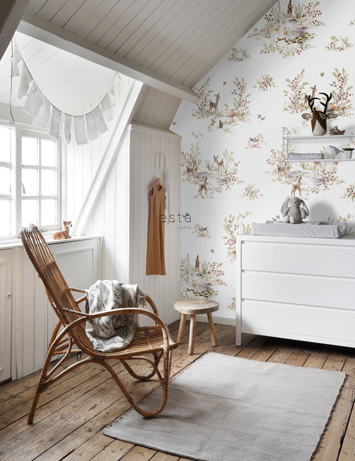 ESTAhome fotobehang hertjes bruin en terracotta - 200 x 279 cm - 159055 - vtwonen shop