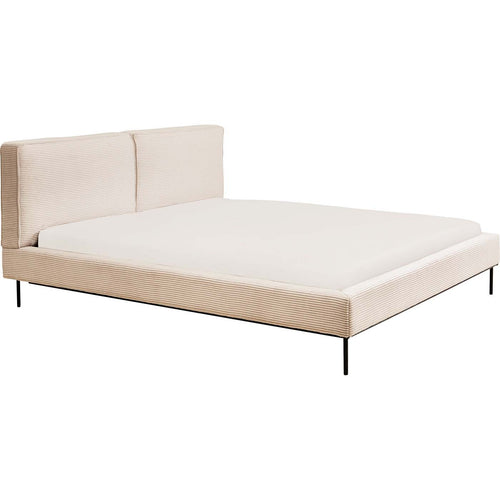 Kare Design Bed East Side Cord - creme - 180x200cm - vtwonen shop