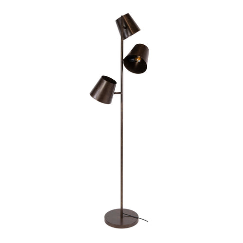 Giga Living Vloerlamp Kinetic - Bruin Metaal - Ø40x165cm