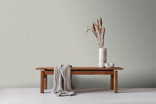 Sanders & Sanders behang effen vergrijsd groen - 53 cm x 10 m - 640376