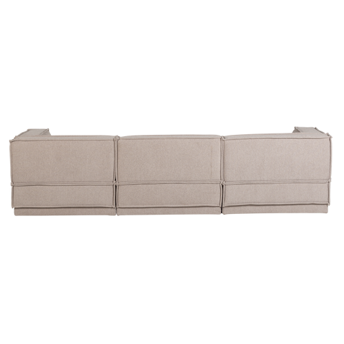 WOOOD chaise longue bank links Manu - Grove Chenille - Naturel - 73x286x160