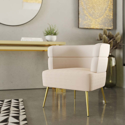 Kare Design Fauteuil Sandwich fluweel creme