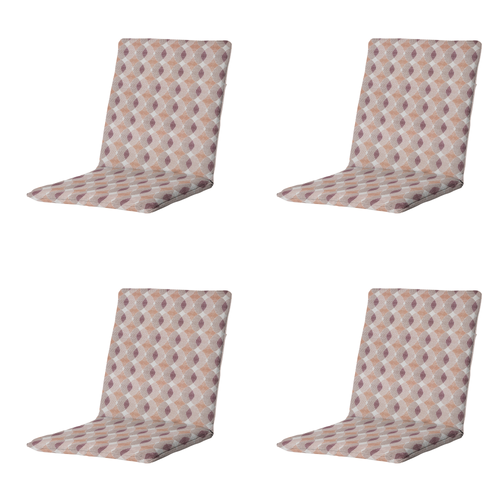 Madison stapelstoelkussen Rae - bruin - 97x49x5cm - set van 4