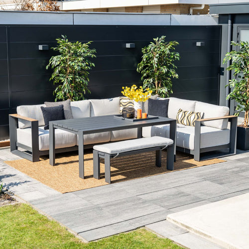 Garden Impressions Loungebank Malakka 4-delig - taupe