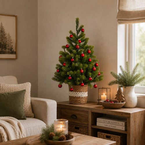 Black Box Trees Nagoya Kunstkerstboom H90 x D42 cm - Kunstboom in Kunststof Pot - Kerstdecoratie voor Binnen - met Batterij en Timer - 175 Tips -