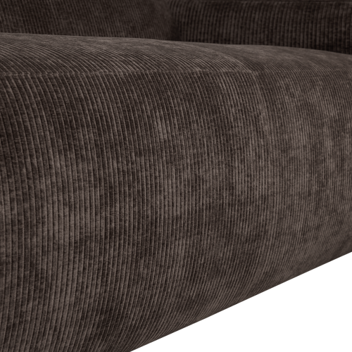 WOOOD 2-zits bank arm rechts Mojo Base - Rib - Bruin - 74x185x97