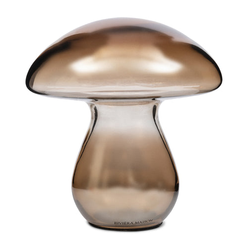 Rivièra Maison Mushroom Decoration brown L - Glas - Bruin - vtwonen shop