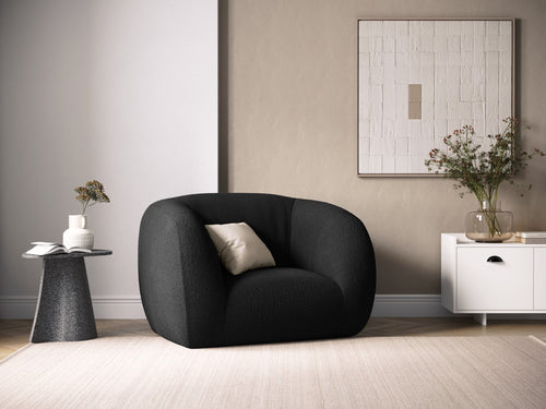 Cosmopolitan Design Fauteuil Essen boucle, zwart - 95x130x86cm